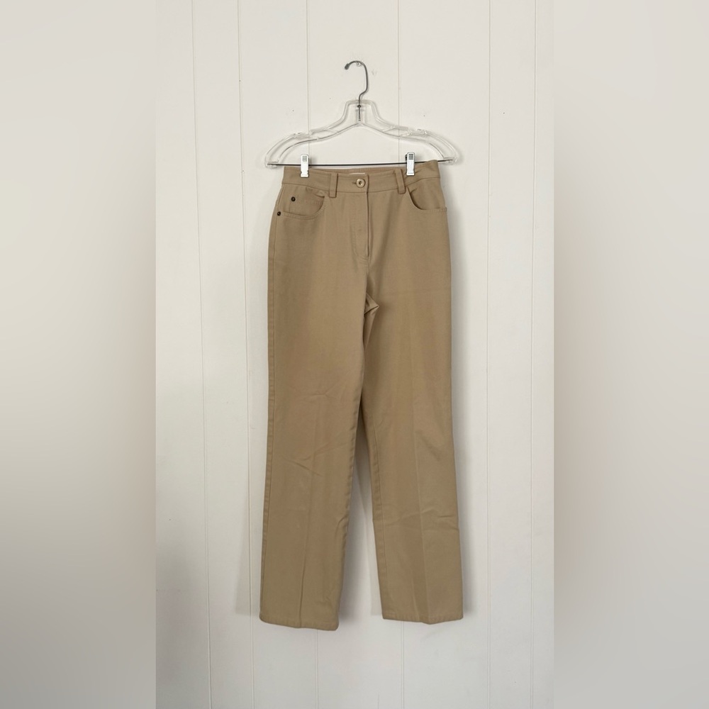 St. John Sport Khaki Straight Leg Pants Size 6